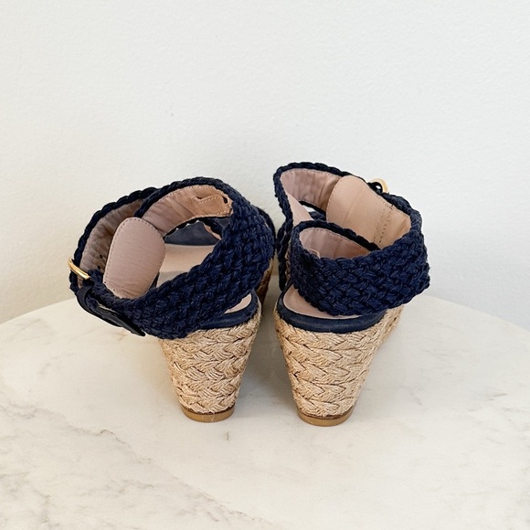 NEW Stuart Weitzman Alex Espadrille Low Wedges Midnight Blue Size 10 - Picture 8 of 11